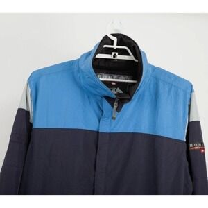 Bonfire Snowboarding Jacket Mens XL Blue Navy Gray Gold Series Ski Snowboard